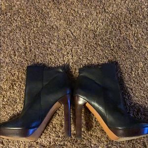 Coach size 9 1/2 Black Leather platform boots